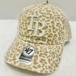 '47 Brand Tampa Bay Rays Panthera Clean Up Adjustable Hat Cap Beige‎ Animal MLB